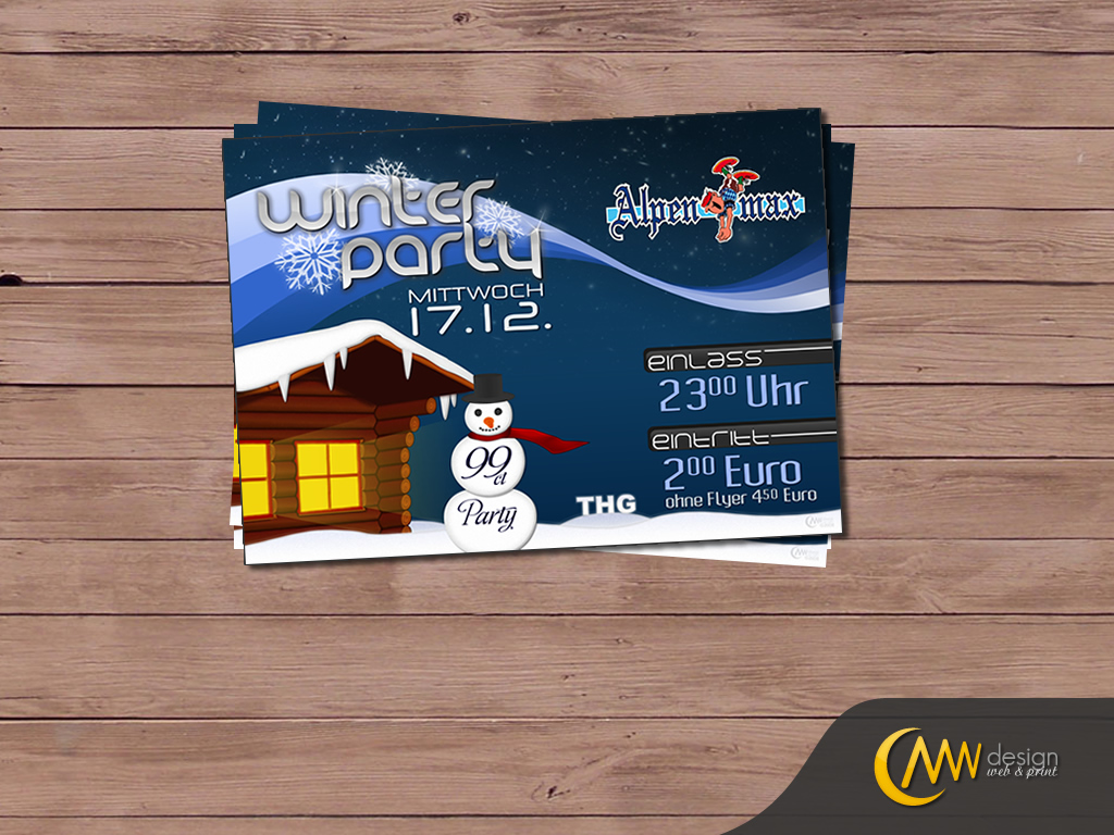 Winter Party Flyer by markus-worbs