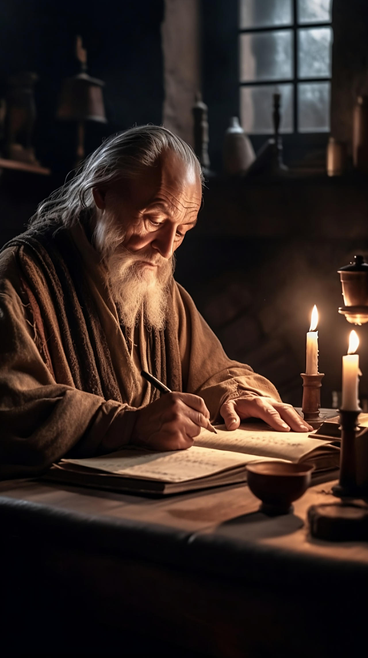Old Man In A Robe Old man in robes writing in a journal 4 by QMacYo2 on DeviantArt