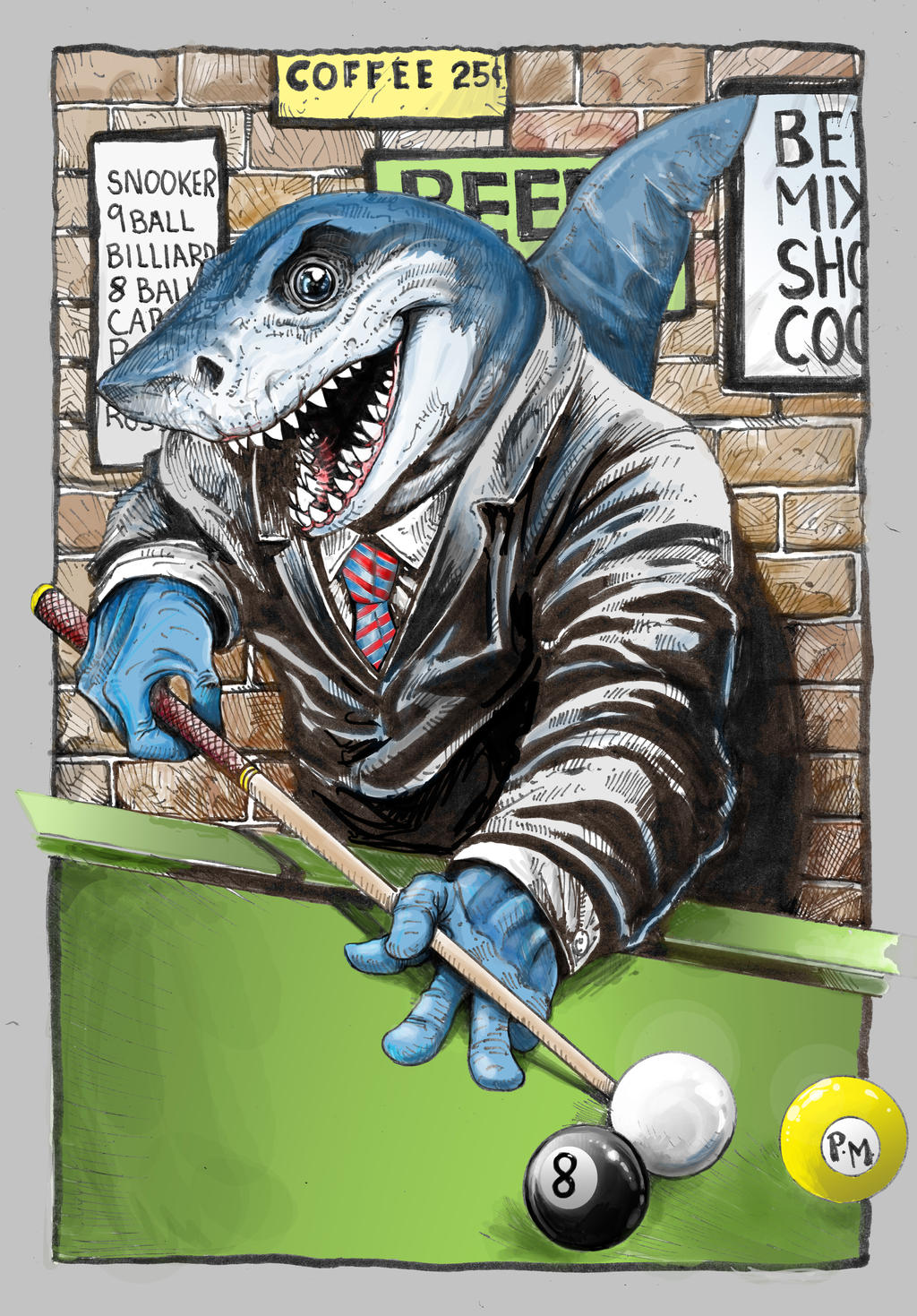 POOL SHARK color by PM-Graphix on DeviantArt