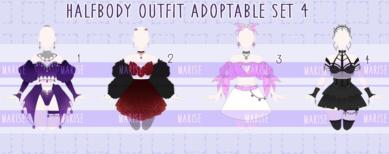 Halfbody Outfit Adoptable Set 4 [closed] By Mariseart On Deviantart