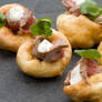 Mini Yorkshire Puddings with Beef and Horseradish