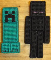 Minecraft Creeper and Enderman