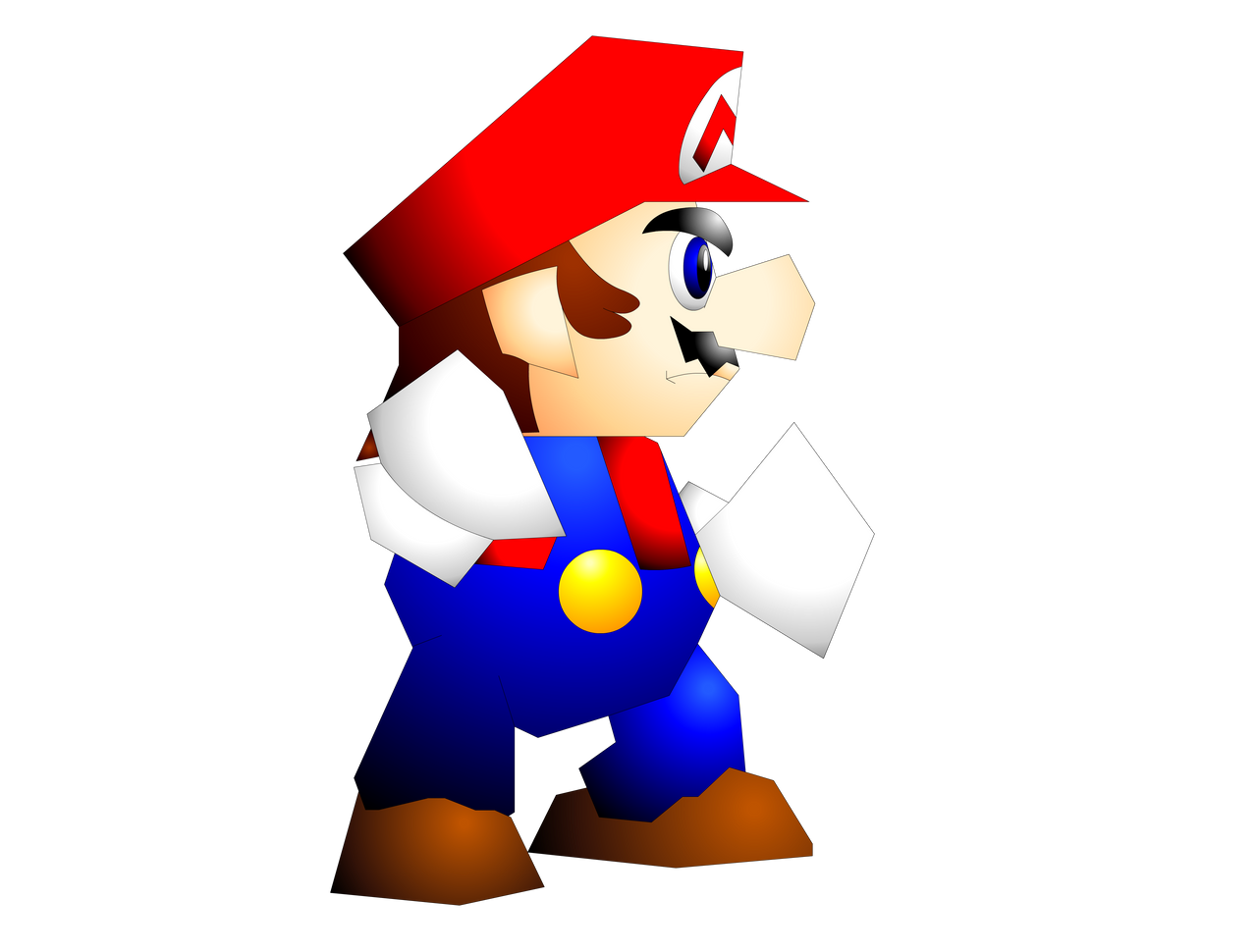 SSB64 Mario (Converted from the 3d model to 2d art by ...