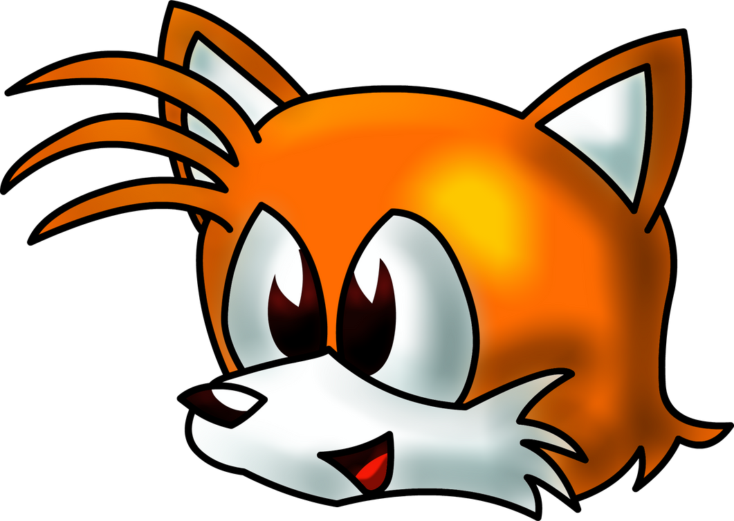 Tails Headshot Classic Tails Head (31st anniversary celebration ) by ...