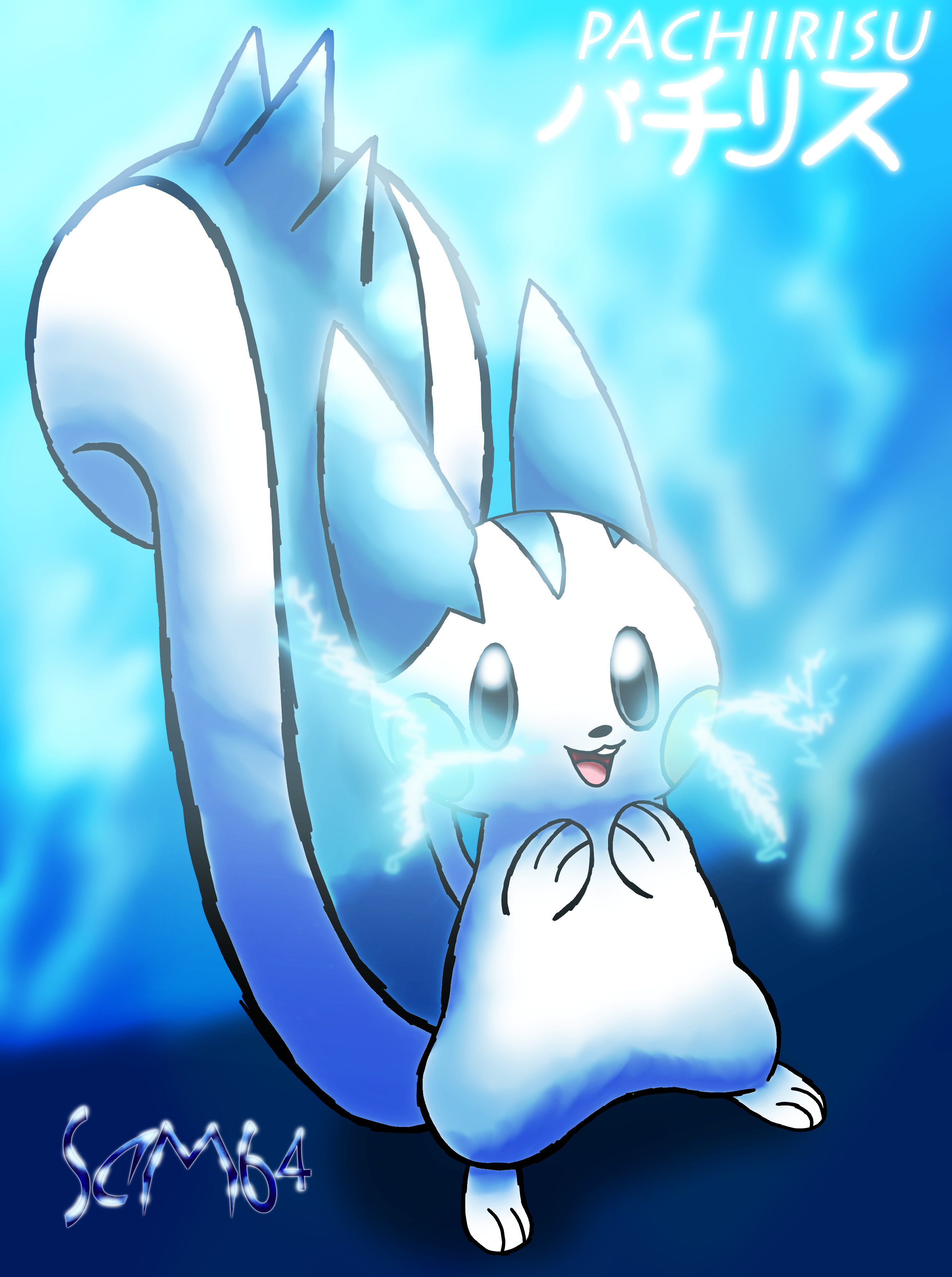 Patchiritsu Pachirisu new fanart by me (SCM64) by sapphirecatmario64 on DeviantArt