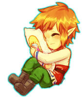 zelda -- Link and pillow