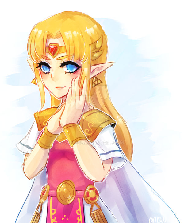 link and princess zelda (the legend of zelda and 1 more) drawn by  wufaxianshi_cnd
