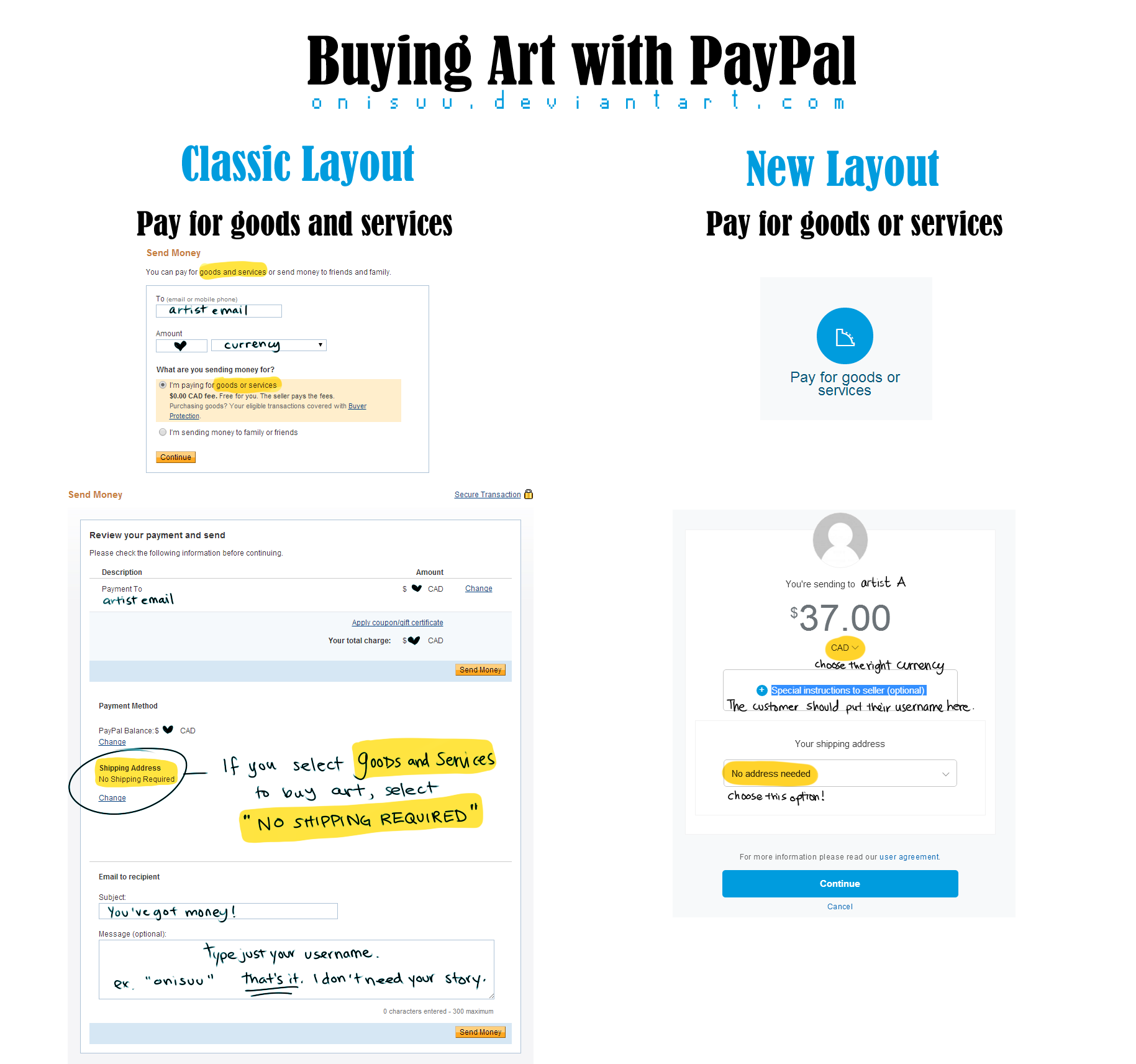 Buying art with PayPal by onisuu on DeviantArt