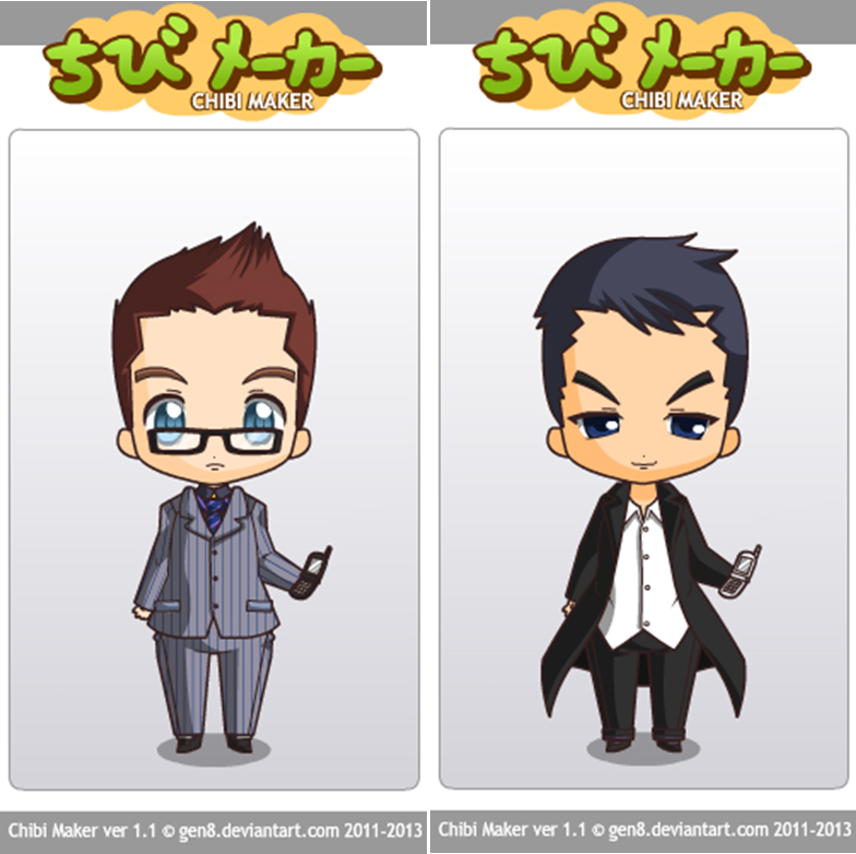 Finch and Reese chibis