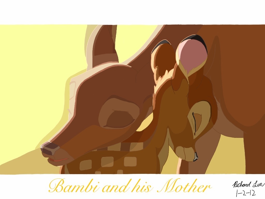 Bambi and his Mother