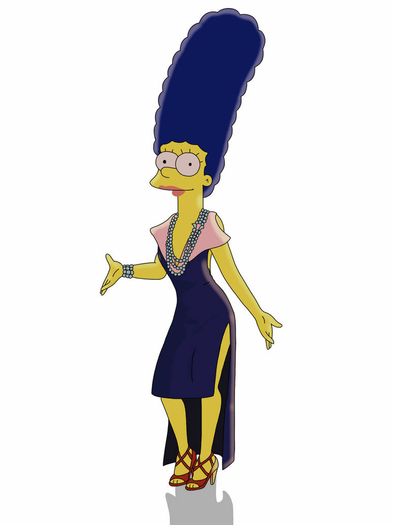 marge simpson dress project runway #margesimpsons for #balenciaga Spring Summer 2022 as shown through a special episode of #thesimpsons in collaboration with the brand #fyp #fashion