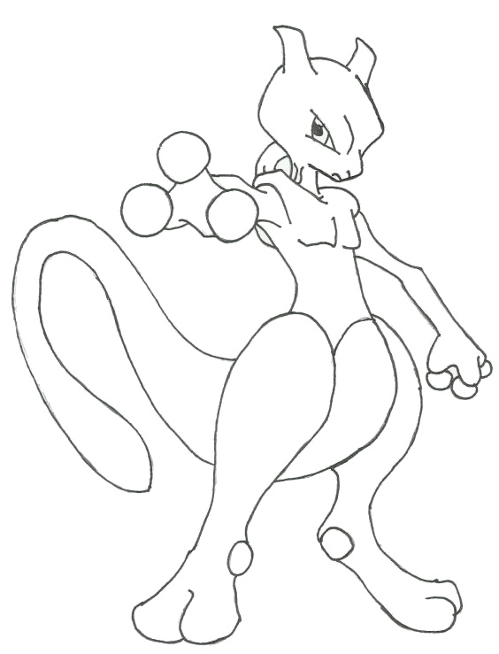 Star - Mew Mewtwo .:lineart:. by Fluna on DeviantArt