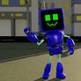 Blue-bot waving!