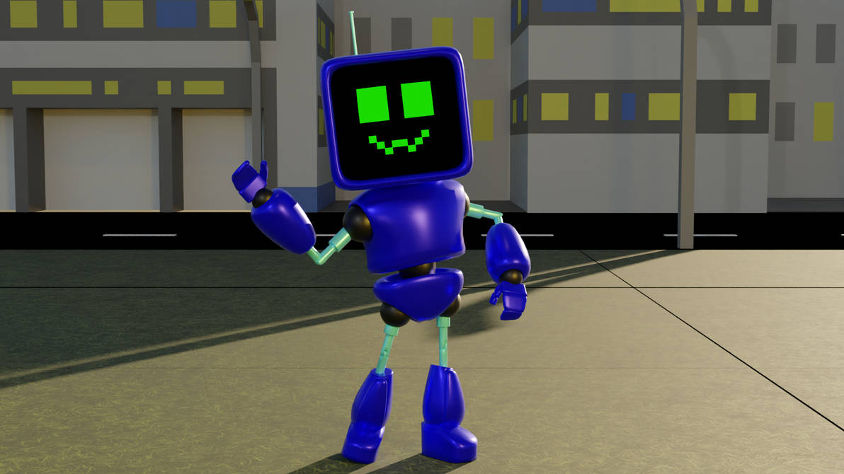 Blue-bot waving! by FandroidBuddy on DeviantArt