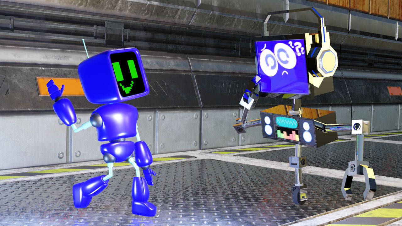 Fandroid Deviant Fandroid meets Blue-Bot by FandroidBuddy on DeviantArt