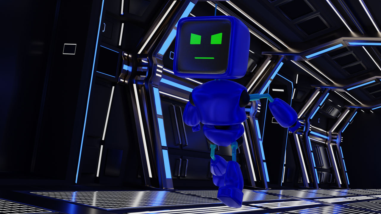Speedy Blue-Bot! by FandroidBuddy on DeviantArt