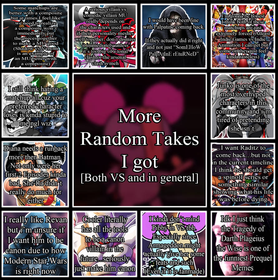 Stuff Ranom RANDOM STUFF | Random Takes I got 2 by Decipherdedvoid on DeviantArt