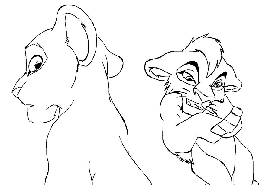 Trace Lion king lineart 1