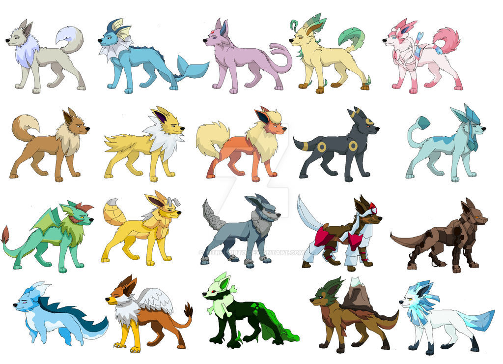 Eevee Evolutions By Kitrei Sirto On DeviantArt eevee-evolutions-by-kitrei-sirto-on-deviantart
