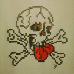 Pixel Art: Skull by FerminBackstap