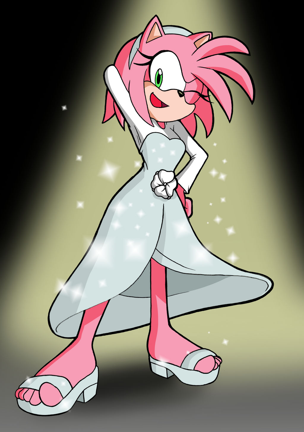Commission - Silver Dress Amy by pedrocorreia on DeviantArt