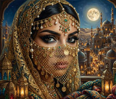 Arabian Nights Moonlit Desert Princess