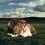 Lion and child