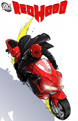 Red Hood- Motorcycle- color