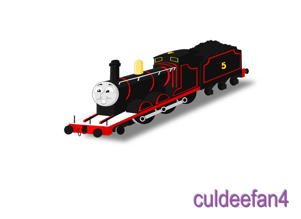 Blake The Engine James the black engine Portrait by culdeefan4 on DeviantArt