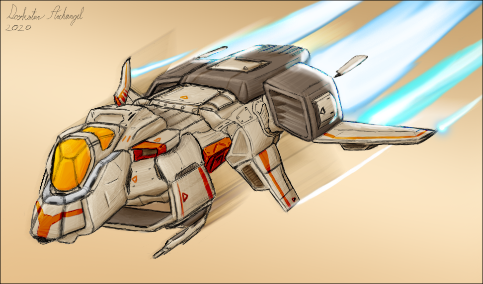 Sci-Fi Ship Concept by Darkstar-Archangel on DeviantArt
