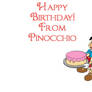 Pinocchio Birthday  Card