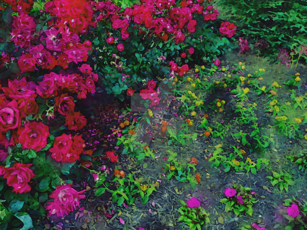Flowers in full bloom lean gently in the frame, their petals open and facing the light, rendered in watercolor.