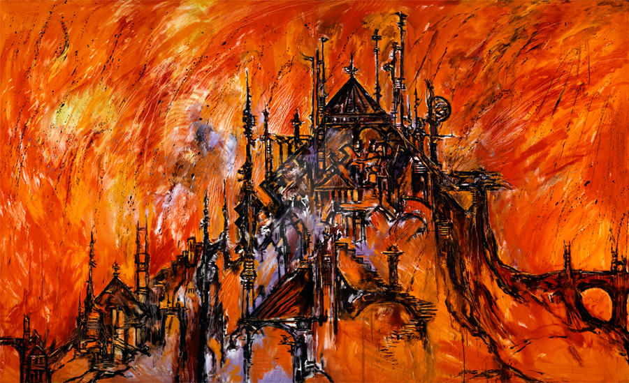 The Burning of the Carrion House Diptych