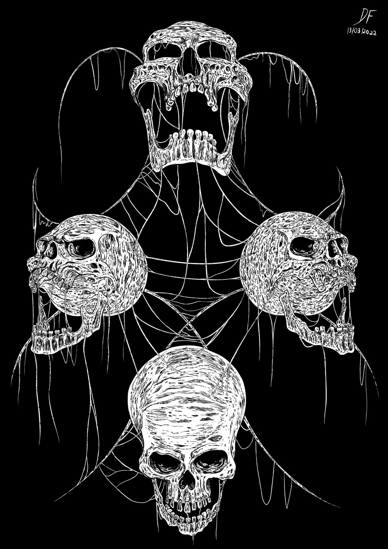 Four Skulls by mrdef4ault0609 on DeviantArt