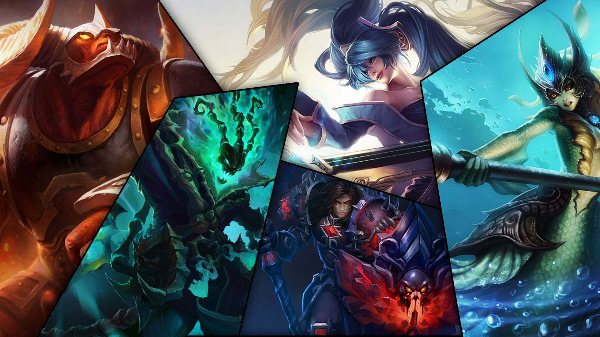 Collage League of Legends Champions Wallpaper