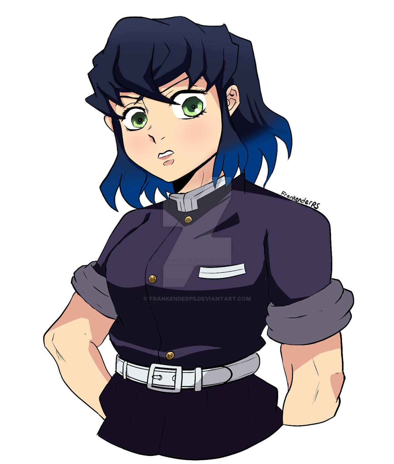 Female Inosuke Hashibira by Frankenderps on DeviantArt