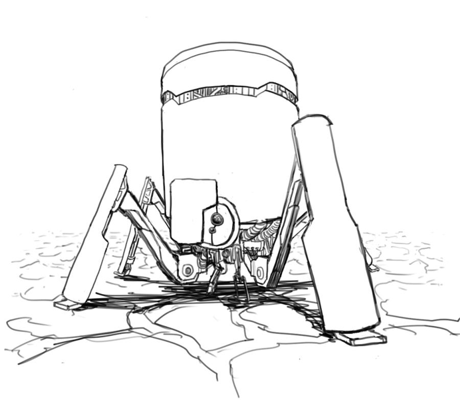 four leg mech by kunihara on DeviantArt