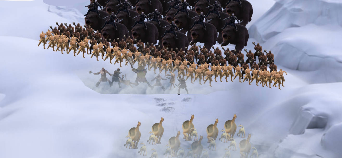 Shrek fight barbarians with the Bears by ivancastano on DeviantArt