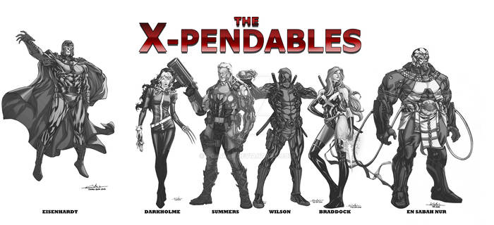 WIP the X-Pendables blkwht