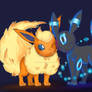 Flareon and umbreon