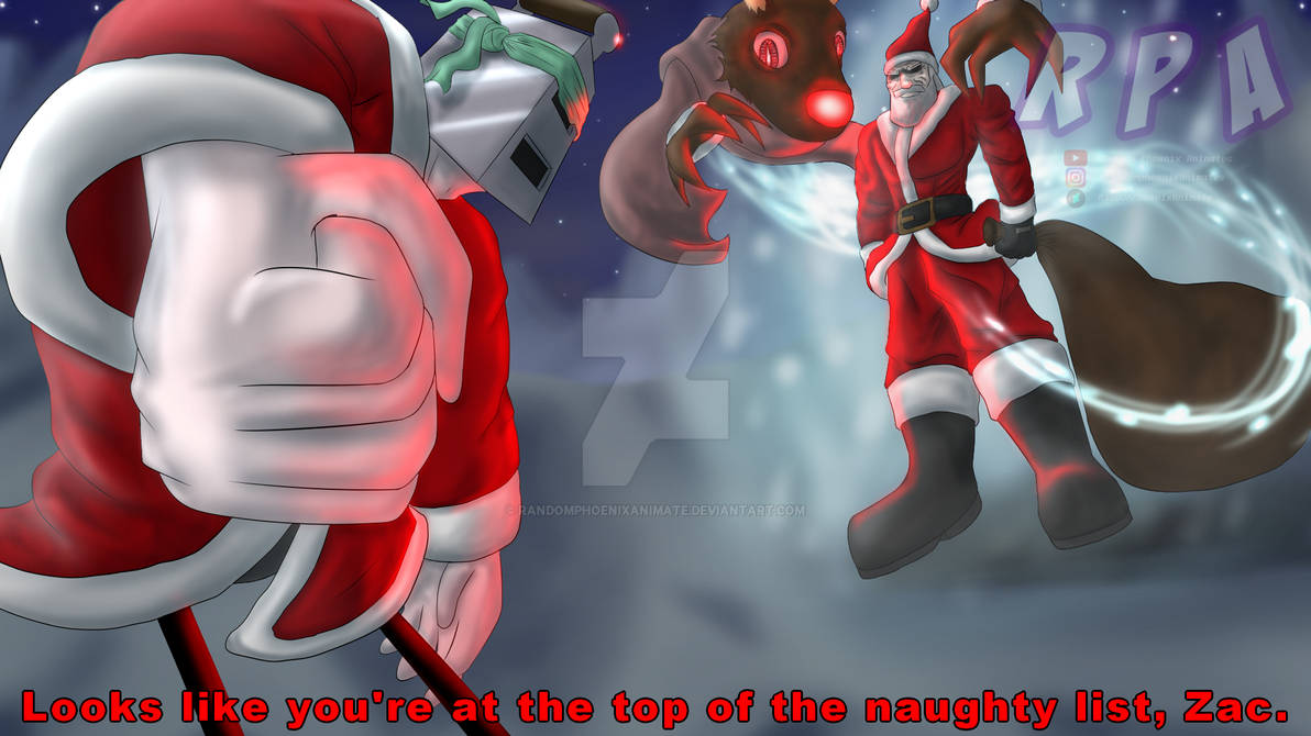 Santa Fight Drawception Something I drew for a secret santa event by RandomPhoenixAnimate on ...
