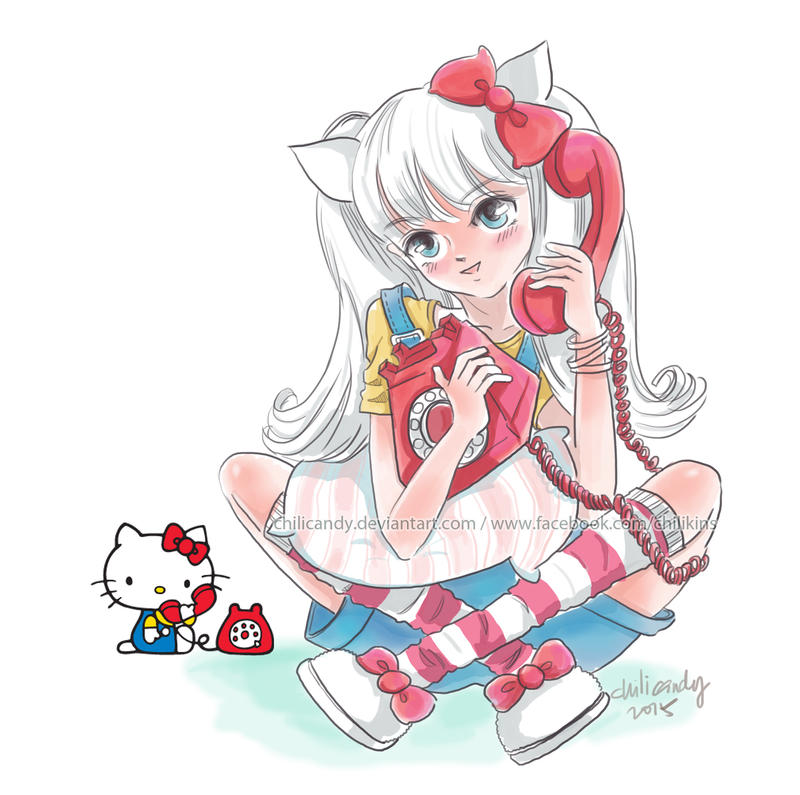 Hello Kitty Manga Girl Phone By Chilicandy On Deviantart Hello Kitty Manga Girl Phone By Chilicandy On Deviantart
