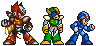 X, Zero and Dash (Megaman X Style)