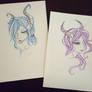 (Sketches)-violet et bleu