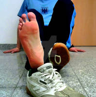 Leon, his HITEC sneaks and gorgeous soles: Cheap! by SneakerBoyBondage