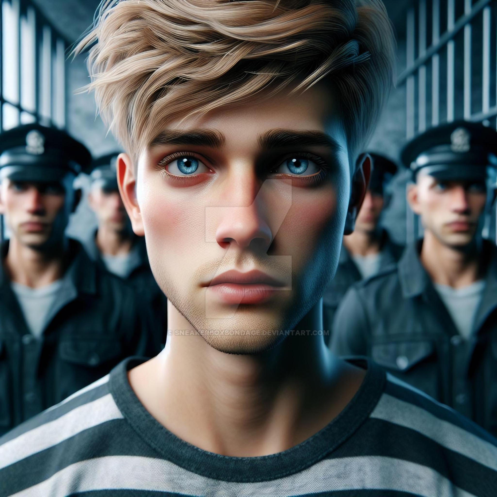 Handcuffed Beauty: An Unpleasant Jailhouse Tale by SneakerBoyBondage on