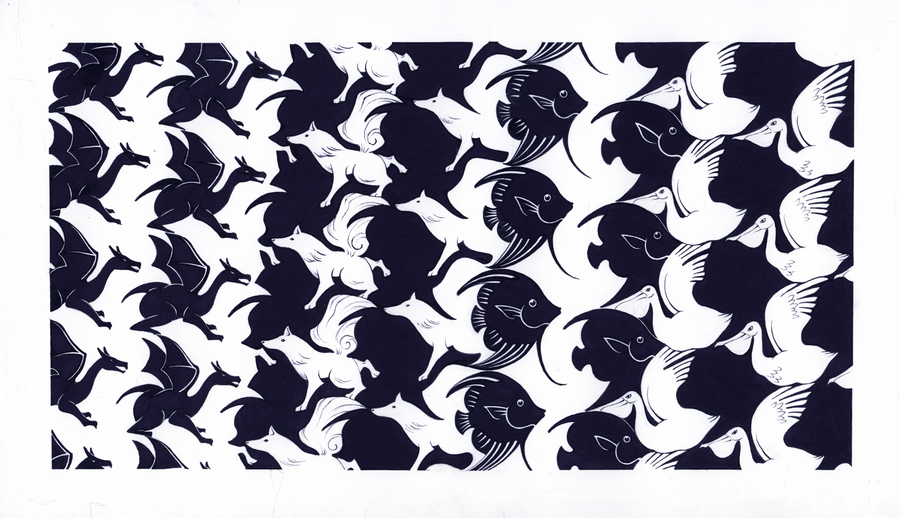 Figure-ground reversal by mystiedo on DeviantArt