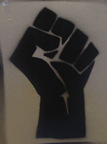 Fist Stencil.