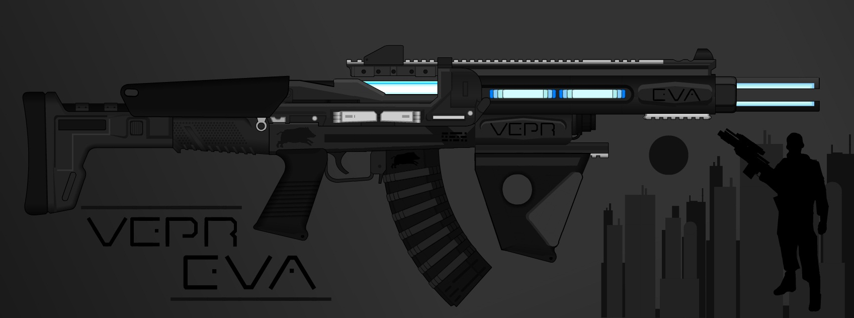 Eva Assault Rifles Vepr Industries - Railgun Assault Rifle 'Eva' by prokhorvlg on DeviantArt