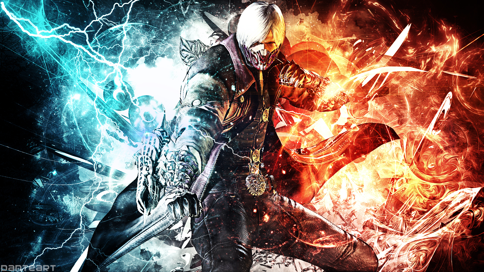 Wallpaper dante, devil may cry, artwork, video game desktop